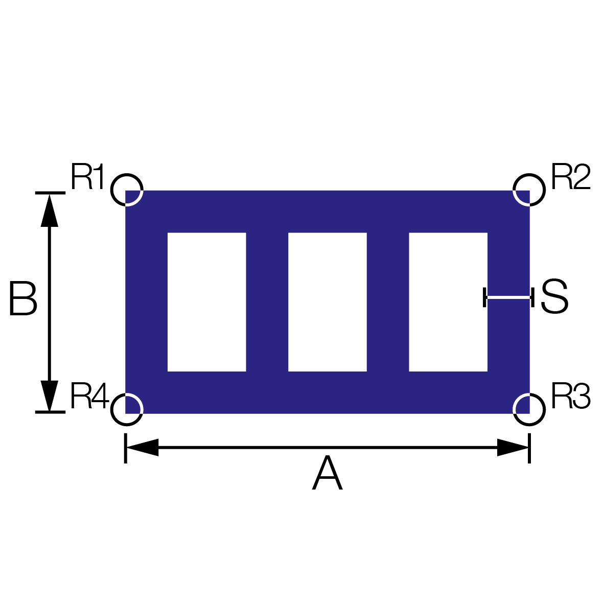Tubos rectangulares / cuadrados con doble inserción