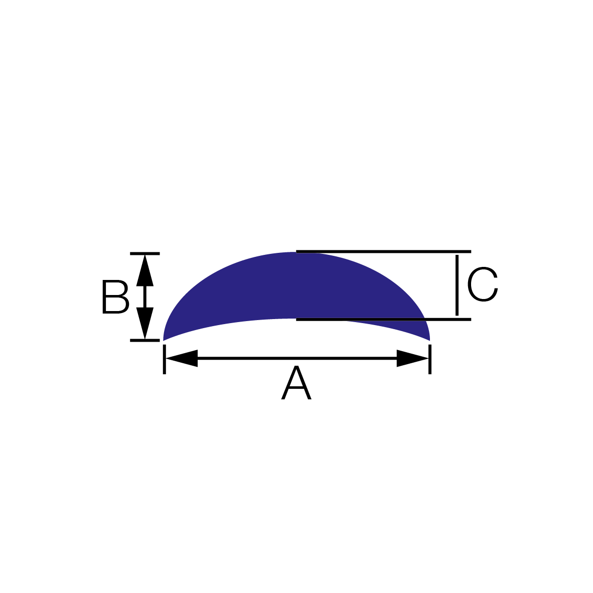 Díszítő keret profil (félhold)